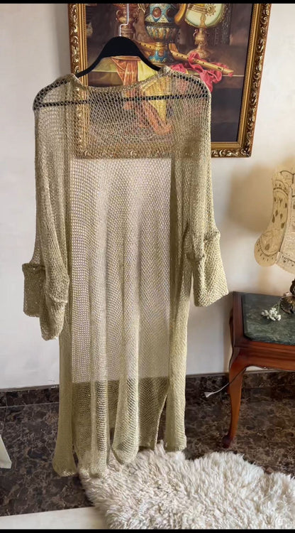 Golden Serma Cardigan  كارديجان سيرما ذهبي بدون كابيشون