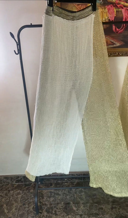 Serma Pants With off-white Nol - بنطلون سيرما ذهبي مع نول اوف وايت