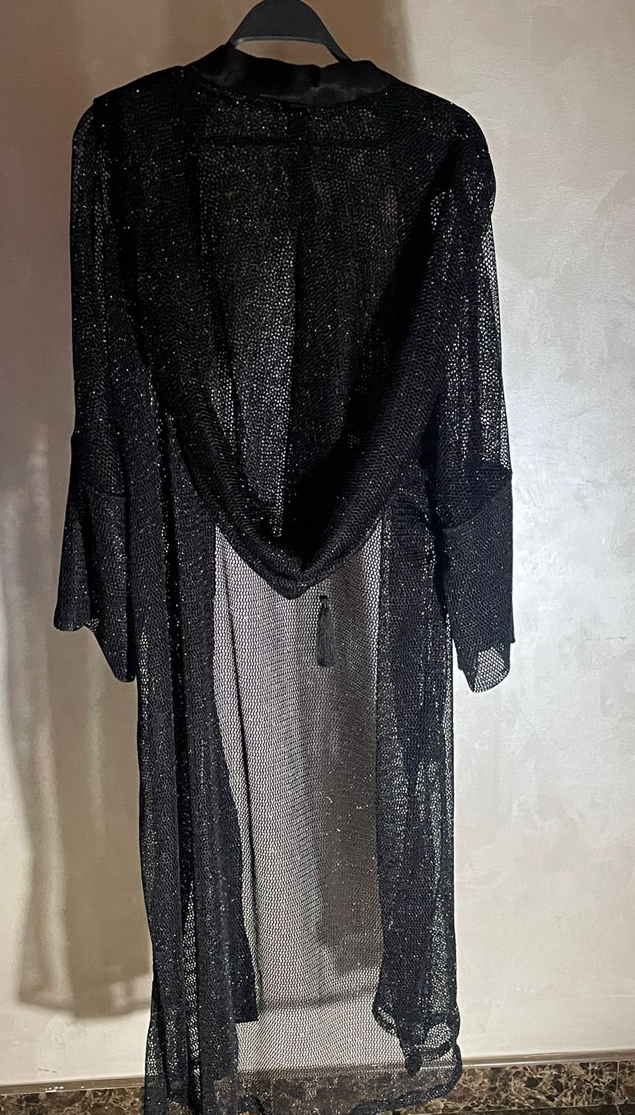 Black Serma Cardigan - كارديجان سيرما اسود مع كابيشون